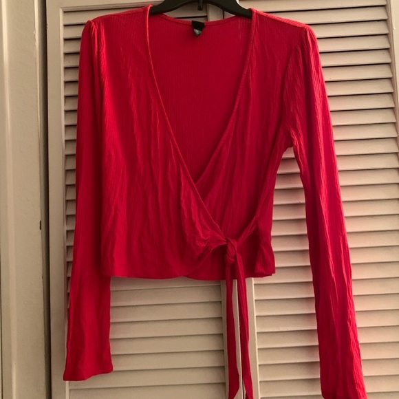 Wild Fable Long Sleeve Wrap Knit Top - Picture 1 of 4